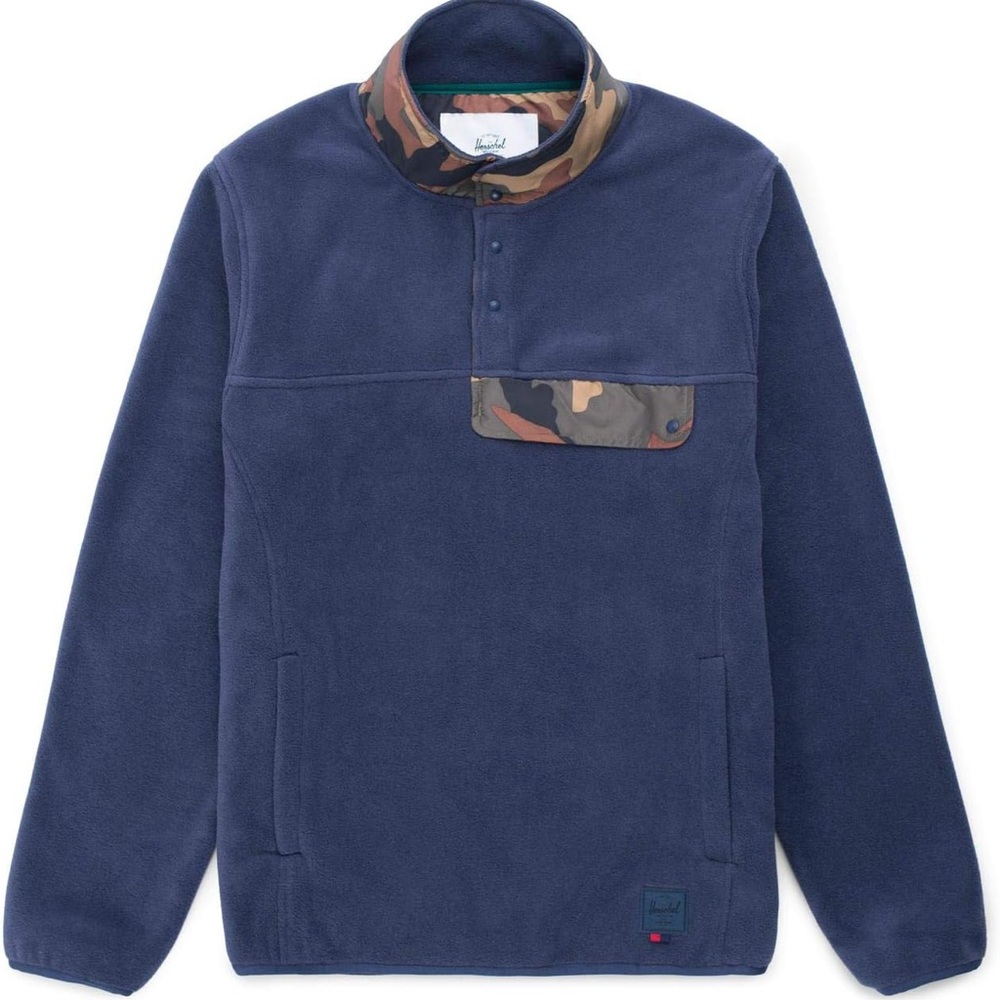 Herschel Supply Company Camo and Green Fleece Pullover